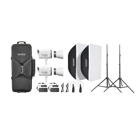 Godox Litemons LA200R RGB LED Video Light 2 light kit LA200R K2
