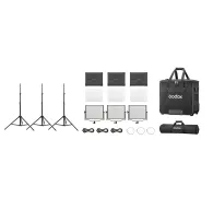 LED панели - Godox Studio LED Light Panel 3 Light Kit P120D K2 - быстрый заказ от производителяLED панели - Godox Studio LED Light Panel 3 Light Kit P120D K2 - быстрый заказ от производителя