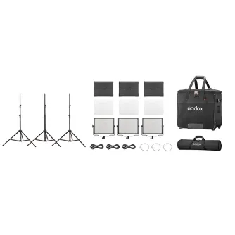 LED панели - Godox Studio LED Light Panel 3 Light Kit P120BI K2 - быстрый заказ от производителя
