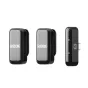 Комплект беспроводного микрофона RØDE Wireless Micro Ultra с USB-C: два передатчика и зарядный кейс, вид спереди и сбоку