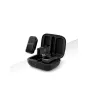 Rode Wireless Micro Ultra compact USB-C black kit with open charging case, featuring two transmitters and a receiver inside.