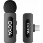 Беспроводной микрофон Boya BY-V10 V2 с USB-C приемником и сверхкомпактным передатчиком, черный цвет