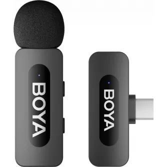 Беспроводной микрофон Boya BY-V10 V2 с USB-C приемником и сверхкомпактным передатчиком, черный цвет