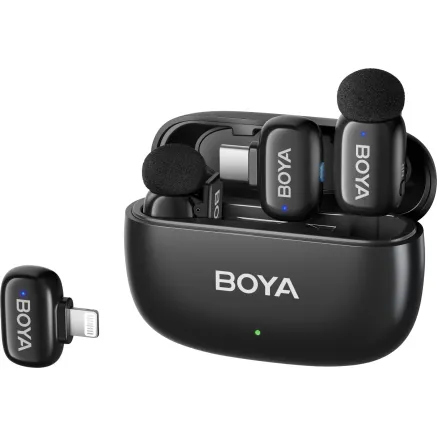 Boya wireless microphone mini-12 Lightning/USB-C, black BOYA mini-12