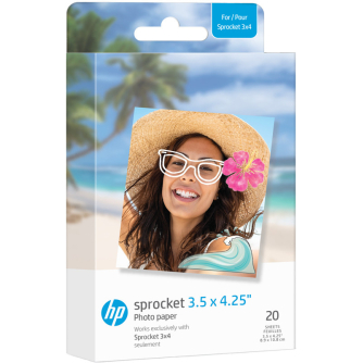 Sortimenta jaunumi - HP photo paper Sprocket Zink 8.9x10.8cm 20 sheets HPIZ3X420 - быстрый заказ от производителя