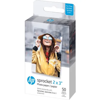Foto papīrs - HP photo paper Sprocket Zink 5x7.6cm 50 sheets HPIZ2X350 - ātri pasūtīt no ražotāja