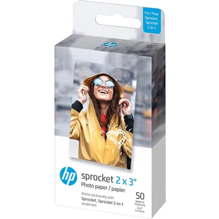 HP photo paper Sprocket Zink 5x7.6cm 50 sheets HPIZ2X350