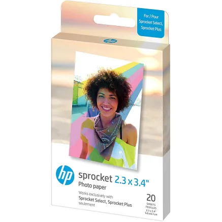 HP photo paper Sprocket Plus Zink 5.8x8.6cm 20 sheets HPIZL2X320