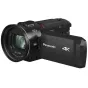 Panasonic HC-VX3 4K camcorder with 25mm f/1.8 lens, 32x optical zoom, and extended lens hood