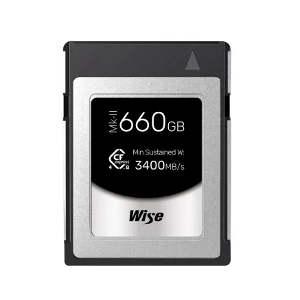 Wise 660GB CFexpress 4.0 Type B PRO Mk-II Memory Card 3600 MB/s CFX4 B660PM2