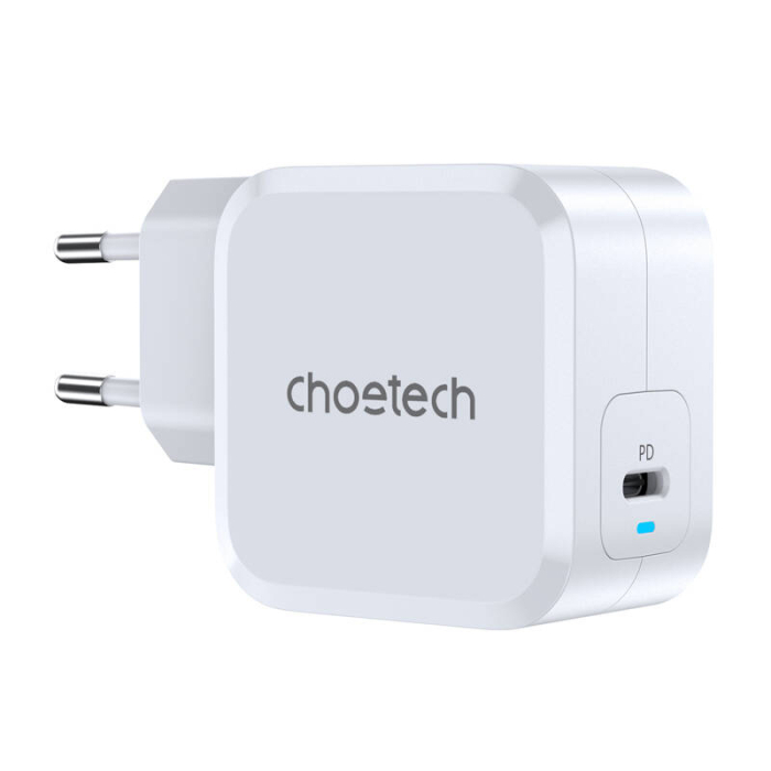 Telefonų, planšetinių kompiuterių ir GPS įkrovikliai - Choetech USB-C PD45W power charger EU (white) PD8007 - купить сегодня в 