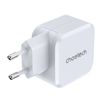 Telefonų, planšetinių kompiuterių ir GPS įkrovikliai - Choetech USB-C PD45W power charger EU (white) PD8007 - купить сегодня в 