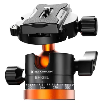 Foto statīvi - Tripod K&F Concept K255A4 175cm foldable w. BH-28L ball head KF09.083V2 KF09.083V2 - ātri pasūtīt no ražotāja