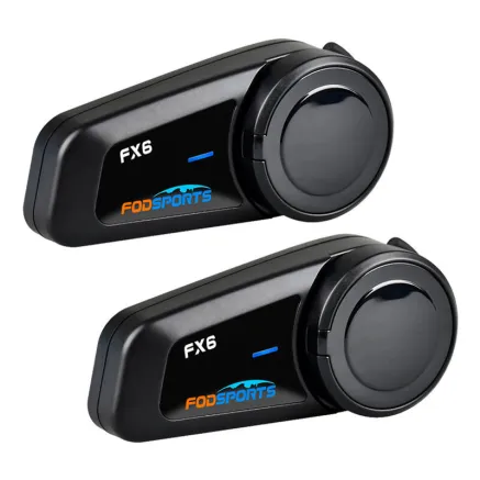 Fodsports FX6 motorcycle intercom two-pack (black) FX6 2 pack