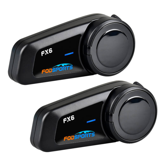 Intercoms - Fodsports FX6 motorcycle intercom two-pack (black) FX6 2 pack - ātri pasūtīt no ražotāja