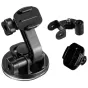 GoPro suction cup mount for Hero13/12/11/10 cameras featuring adjustable arms and a quick release base.