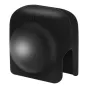 Силиконовый чехол для объектива Insta360 X4/X5 от Puluz - черный защитный колпачок с точной посадкой и устойчивостью к царапинам, с надписью 'FRONT' на верхнем крае.