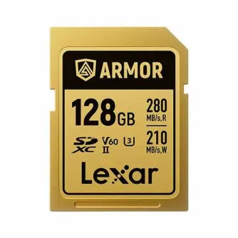 Memory Cards - Lexar SDXC ARMOR Gold UHS-II U3, Stainless Steel, IP68 R280/W210 (V60) 128GB - buy today in store and with delivery
