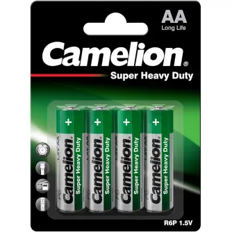 Batteries and chargers - Camelion R6P-4BB AA/LR6 Super Heavy Duty 4 pc(s) - buy today in Master Foto store and with delivery