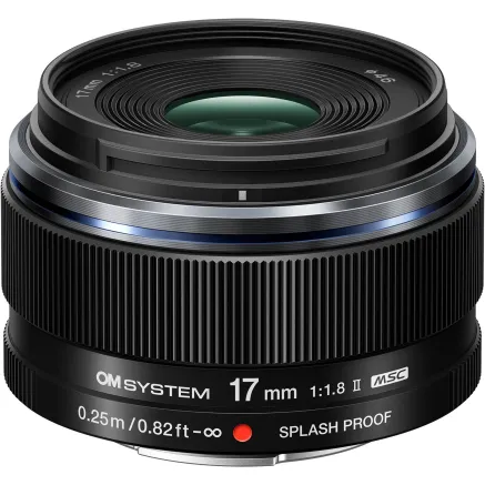 Olympus M.Zuiko Digital 17mm F1.8 II Lens (Black) V336020BW000