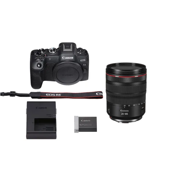 Canon EOS R8 RF 24-105mm Lens Bundle 5803C002