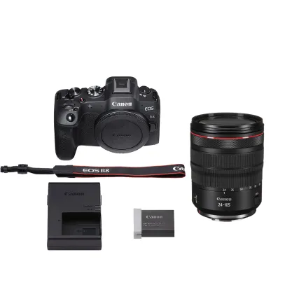 Canon EOS R8 Camera Body with RF 24-105mm Lens Bundle 5803C002