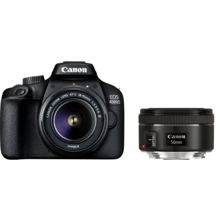 Canon EOS 4000D DSLR Камера с объективами EF-S 18-55mm и 50mm
