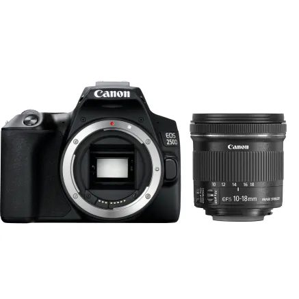 Canon EOS 250D DSLR Camera with EF-S 10-18mm Lens