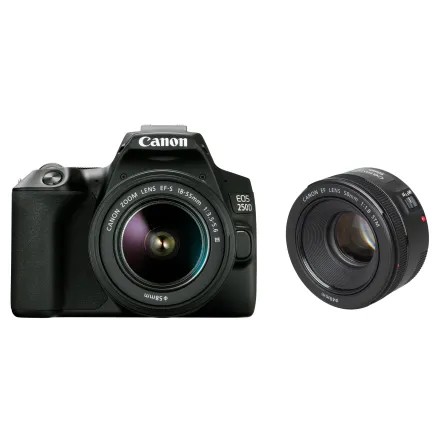 Canon EOS 250D DSLR Camera with 18-55mm & 50mm Lenses