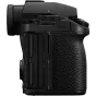 Panasonic Lumix S5M2X mirrorless camera body rear view with remote shutter button and textured grip design
