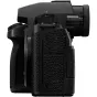 Panasonic Lumix S5M2X mirrorless camera body in black with detailed rear and top view showing MIC input, HDMI, USB-C port, and ergonomic grip design