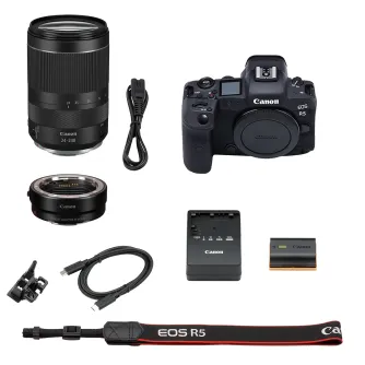 Беззеркальные камеры - Canon EOS R5 Camera with RF 24-240mm Lens and Adapter 4147C001 - быстрый заказ от производителя