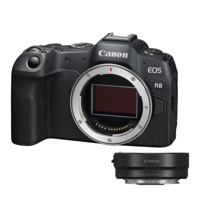 Canon EOS R8 Full-Frame Mirrorless Camera + EF-EOS R Adapter