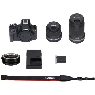 Mirrorless Cameras - Canon EOS R50 Camera Kit with RF-S Lenses and Adapter 5811C022 - quick order from manufacturer