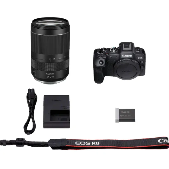 Canon EOS R8 RF 24-240mm Lens Bundle 5803C002