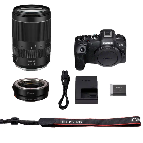 Canon EOS R8 Комплект с объективом RF 24-240mm и адаптером 5803C002