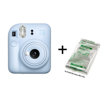 Фотоаппараты моментальной печати - Fujifilm Instax Mini 12 Instant Camera (Pastel Blue) + 10 Film - быстрый заказ от производителя