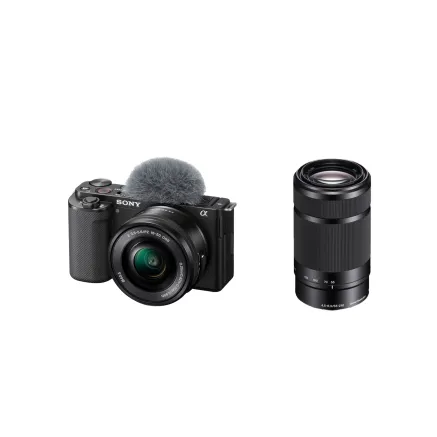 Sony ZV-E10 Mirrorless Camera Kit with 16-50mm & 55-210mm ILCZV-E10L/B + SEL55210/B
