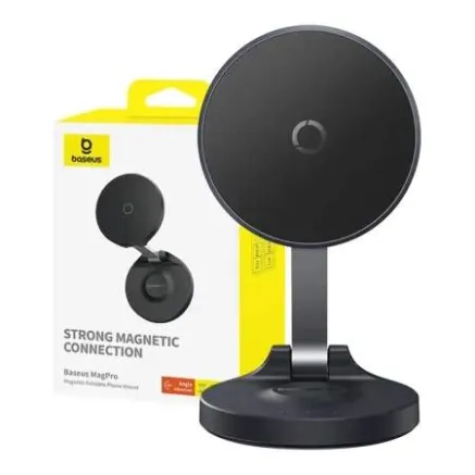 Magnetic Desktop Phone Stand Baseus MagPro self-adhesive (black) B10564101121-00
