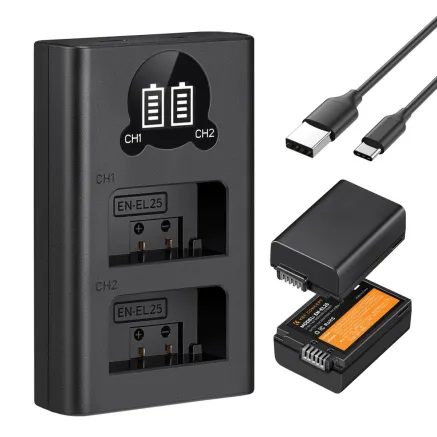 K&F Concept K&F EN-EL25 Battery with Dual Channel charger for Nikon Camera KF28.0031