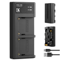 Батареи для камер - K&F Concept K&F NP-F550 Digital Camera Dual Battery with Dual Channel Charger, Two batteries + charger + Type C KF28.0046 - быстрый заказ от производителяБатареи для камер - K&F Concept K&F NP-F550 Digital Camera Dual Battery with Dual Channel Charger, Two batteries + charger + Type C KF28.0046 - быстрый заказ от производителя