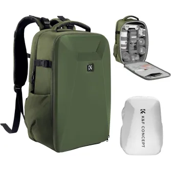 Mugursomas - K&F Concept K&F Multi functional Haedshell Camera Backpack Green KF13.134V3 - ātri pasūtīt no ražotāja