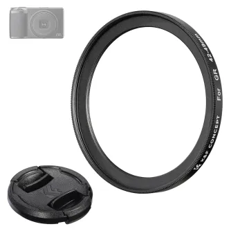 Адаптеры для фильтров - K&F Concept K&F Ricoh GR 42-49mm Adapter Ring + Lens Cap Set SKU.2328 - быстрый заказ от производителя