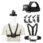 Sporta kameru aksesuāri - K&F Concept K&F Head Strap & Chest Mount Set for GoPro Hero, Session DJI Osmo - ātri pasūtīt no ražotāja
