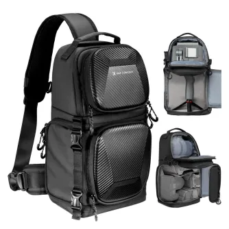 Mugursomas - K&F Concept Sling Bag 10L U02 Hard Shell Camera Bag KF13.176 - ātri pasūtīt no ražotāja