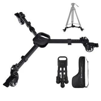 Аксессуары штативов - K&F Concept K&F Photography Tripod Dolly, Heavy Duty with 3 Rubber Wheels 44lbs Capacity Tripod Wheels. KF31.118 - быстрый заказ от производителя