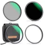 Комплект фильтров - K&F Concept K&F 49mm Magnetic 3pcs Filter Kit, MCUV+CPL+ND1000+Filter Ring, HD, Waterproof, Anti Scratch, Green SKU.1619 - быстрый заказ от производителя