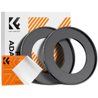 Adapters for filters - K&F Concept K&F Step Up Filter Ring 52-77mm*2pcs,+Vacuum Cleaning Cloth*1 KF05.346 - quick order from manufacturer