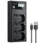 Зарядные устройства - K&F Concept Sony NP-FZ100 3-pack Camera Charger with LCD Display/With Micro USB and Type-C cable KF28.0061 - быстрый заказ от производителя