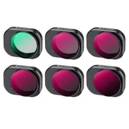 K&F Concept K&F 6pcs Filter Kit,(CPL+ND4&PL+ND8&PL+ND16&PL+ND32&PL+ND64&PL), lens HD, one side coated with anti- SKU.2082V1
